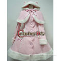 Whloesale custom made Lovely pink lolita coat dress for Christmas